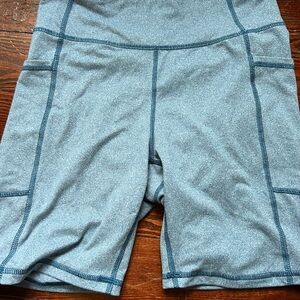 Women's Blue Athletic Bike Shorts